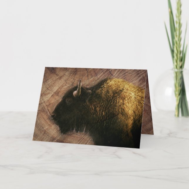 Buffalo de bison de bois (Devant)