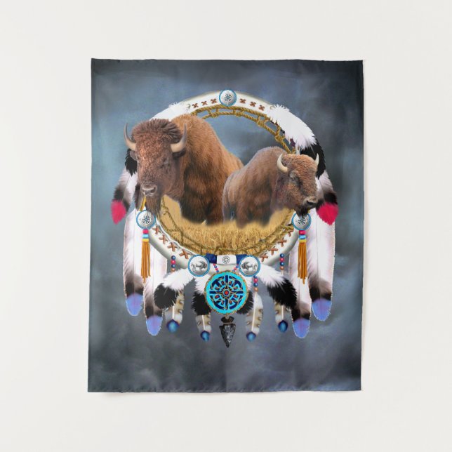 BUFFALO DREAM CATCHER TAPESTRY (Front)