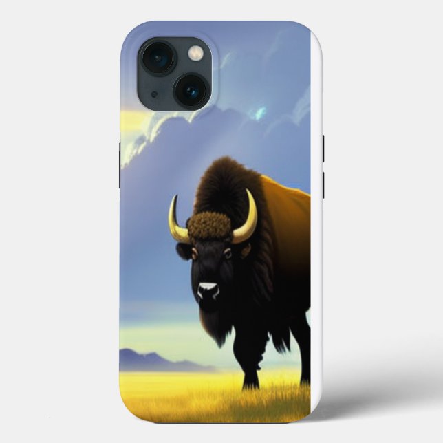 Buffalo Fields iPhone 13 Pro Slim Fit Case, Glossy Case-Mate iPhone Case (Back)