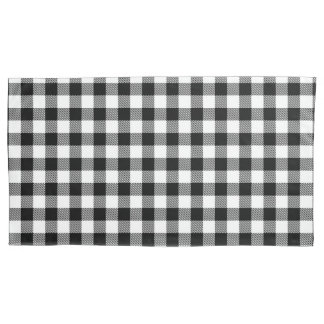 Buffalo Gingham Black And White Check Plaid Wrappi Pillowcase