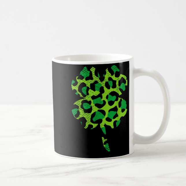 Buffalo Green Leopard Plaid Shamrock Cool St Patri Coffee Mug (Right)