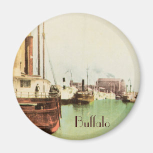 Buffalo Harbour Vintage Magnet