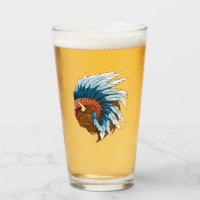 Buffalo Head With indian Headdress