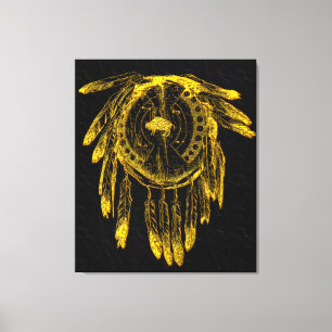 Buffalo Hide Shield 1 Wrapped Canvas