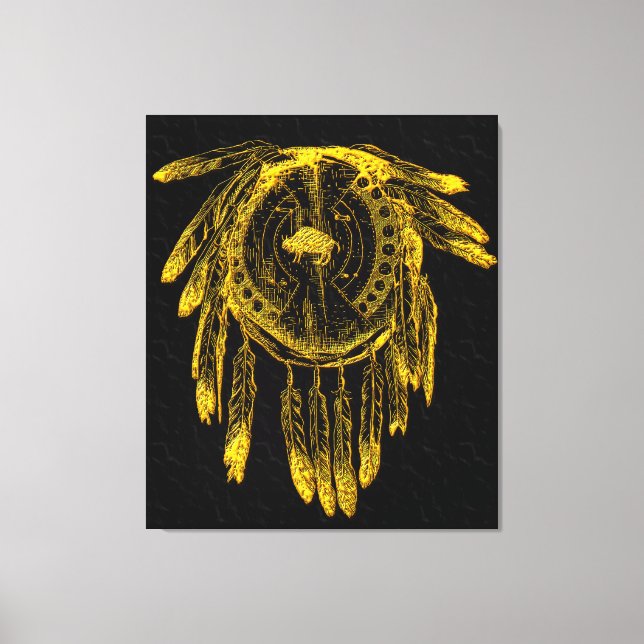 Buffalo Hide Shield 1 Wrapped Canvas (Front)