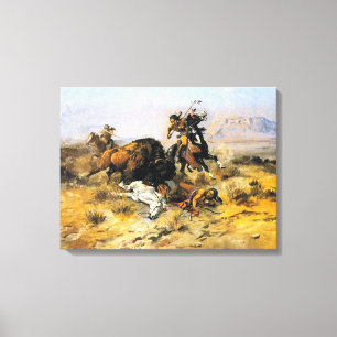 Buffalo Hunt Canvas Print