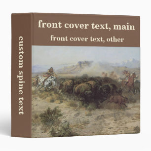 Buffalo Hunt No. 26 by CM Russell, Vintage Indians Binder