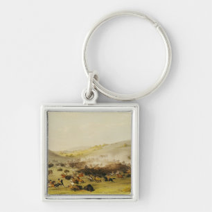Buffalo Hunt, Surround, c.1832 Keychain
