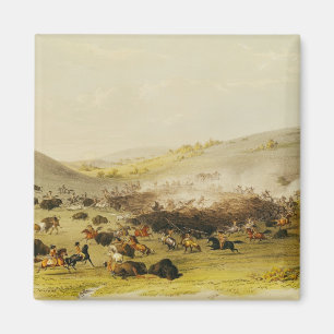 Buffalo Hunt, Surround, c.1832 Magnet