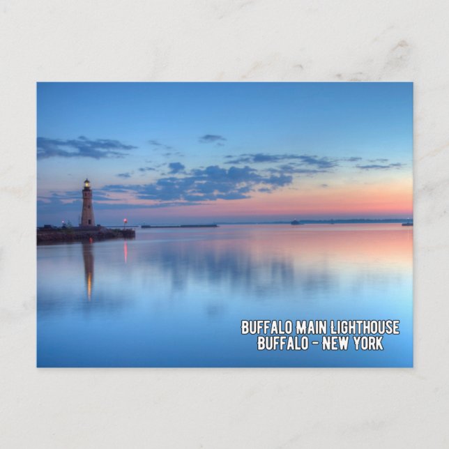 Buffalo Main Lighthouse Buffalo - New York Postcar Holiday Postcard (Front)