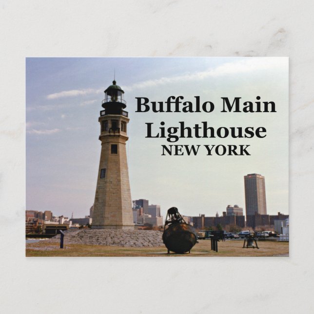 Buffalo Main Lighthouse, New York Postcard (Front)