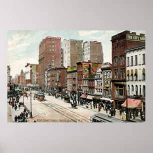 Buffalo, Main St. Looking North, 1907 Poster