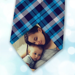 Buffalo Navy Stripes Custom Image Father's Day Tie