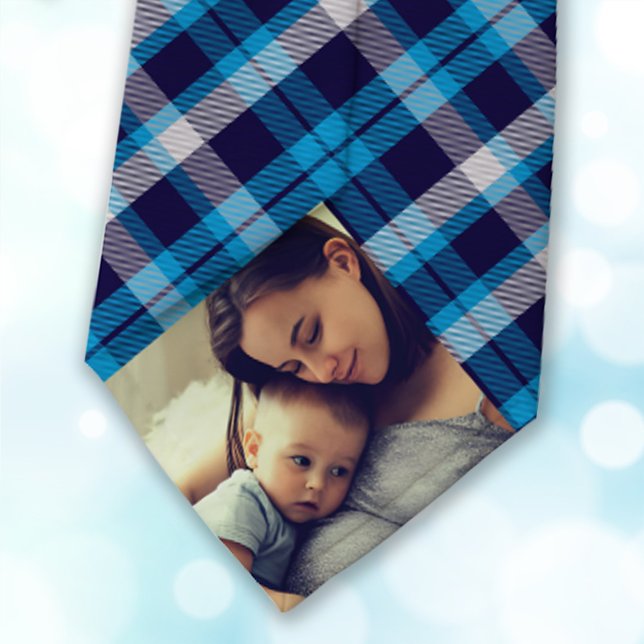 Buffalo Navy Stripes Custom Image Father's Day Tie (Creator Uploaded)