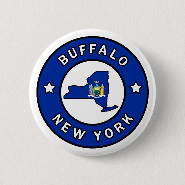 Buffalo New York 2 Inch Round Button (Front)