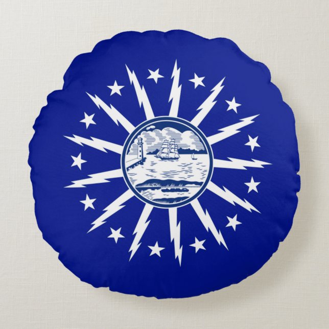 Buffalo (New York) City flag  Round Pillow (Front)