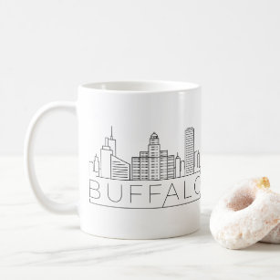 Buffalo, New York   City Stylized Skyline Coffee Mug