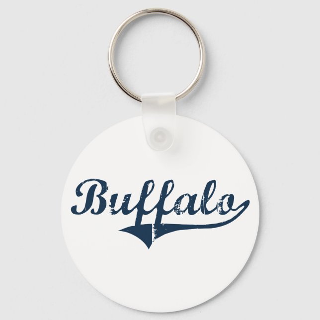 Buffalo New York Classic Design Keychain (Front)