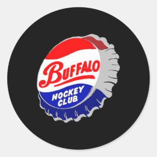 Buffalo New York Hockey Club Bottlecap  Classic Round Sticker