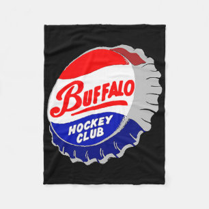 Buffalo New York Hockey Club Bottlecap  Fleece Blanket
