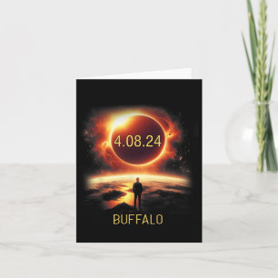 Buffalo New York Ny Total Eclipse Solar 2024 April Card