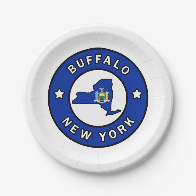 Buffalo New York Paper Plate (Front)