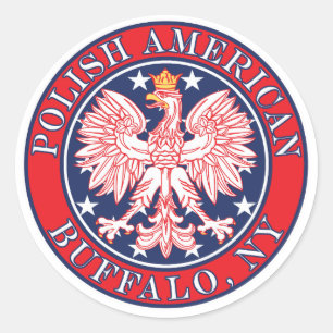 Buffalo New York Polish Classic Round Sticker