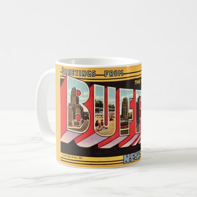Buffalo New York Retro Mug (Devant gauche)