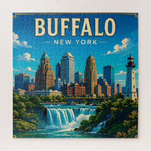 🌊 Buffalo New York Skyline And Waterfront Jigsaw Puzzle