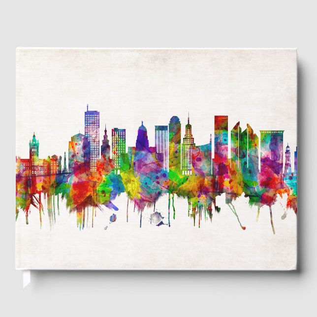 Buffalo New York Skyline Guest Book (Front)