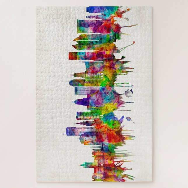 Buffalo New York Skyline Jigsaw Puzzle (Vertical)