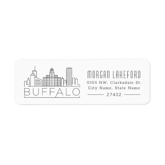Buffalo, New York Stylisé Skyline | (Devant)