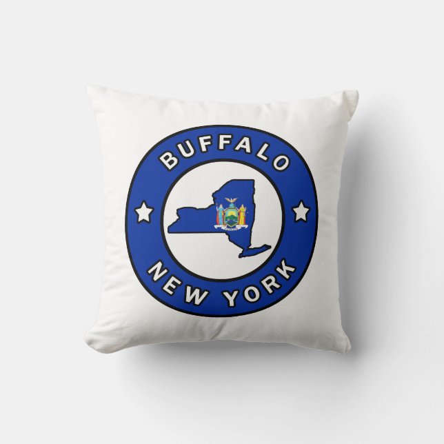 Buffalo New York Throw Pillow (Front)