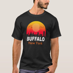 Buffalo New York Vintage Sunset Retro City State U T-Shirt