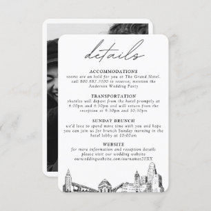 Buffalo New York Wedding Details Enclosure Card