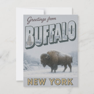 Buffalo New York Winter Postcard