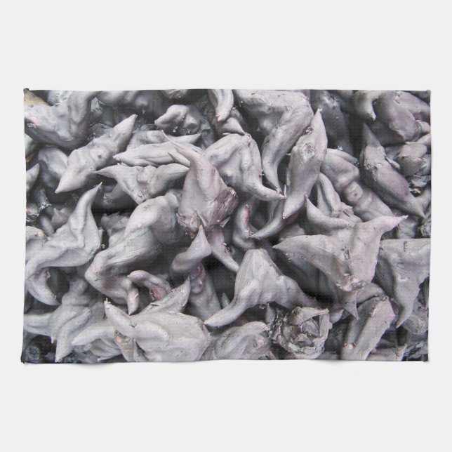 Buffalo Nuts - Water Caltrop Kitchen Towel (Horizontal)