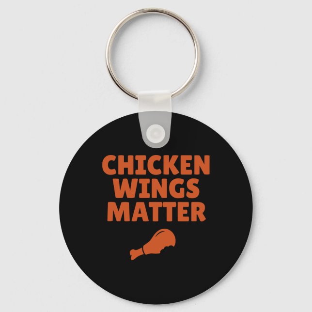 Buffalo Ny Chicken Wings Problem Quote  Keychain (Front)