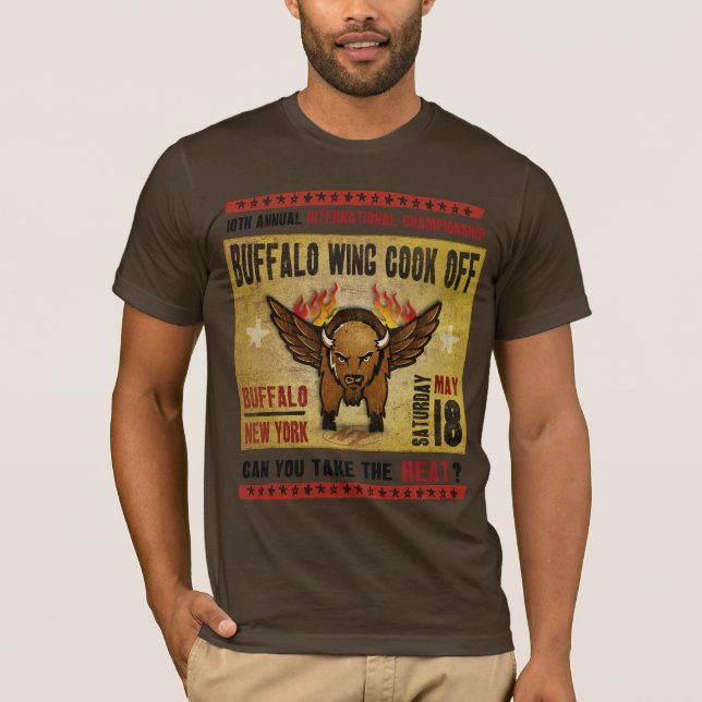 Buffalo, NY - Fire Hot Buffalo Wing T-Shirt (Front)