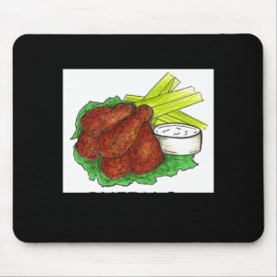 Buffalo Ny New York Hot Bbq Chicken Wings Celery  Mouse Pad