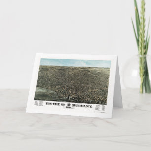 Buffalo, NY Panoramic Map 1880 Card