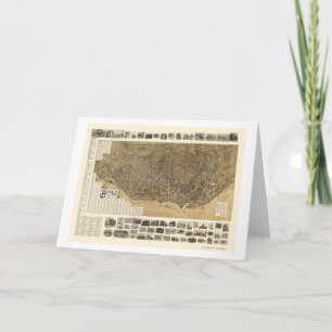 Buffalo, NY Panoramic Map - 1902 Card