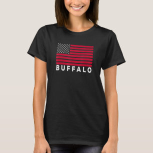 Buffalo NY USA Flag Buffalo Red White & Blue Buffa T-Shirt