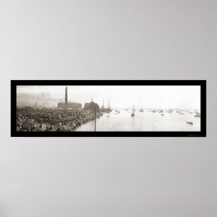 Buffalo NY Yacht Club Photo 1913 Poster