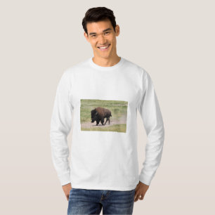 Buffalo on the move, Photography T-Shirt