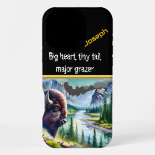 Buffalo Overlooking a Calm River Valley iPhone 16 Pro Max Case