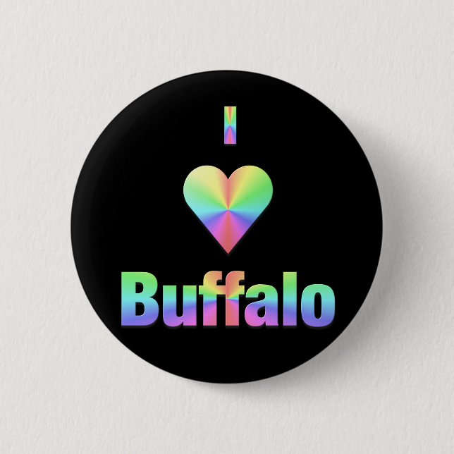 Buffalo -- Pastels 2 Inch Round Button (Front)