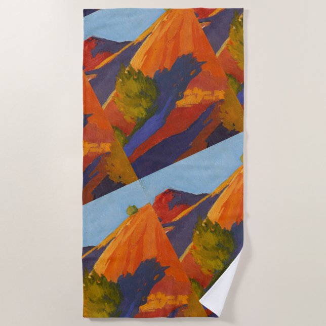 Buffalo Pasture Quilt Beach Towel (Front)