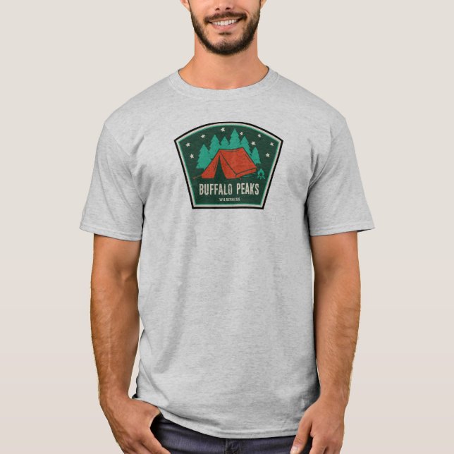 Buffalo Peaks Wilderness Colorado Camping T-Shirt (Front)