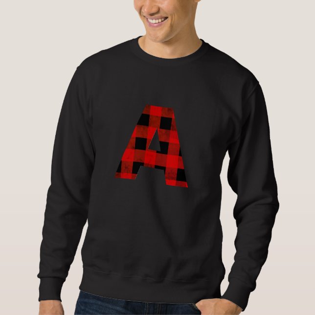 Buffalo Plaid A Monogram Sweatshirt (Front)